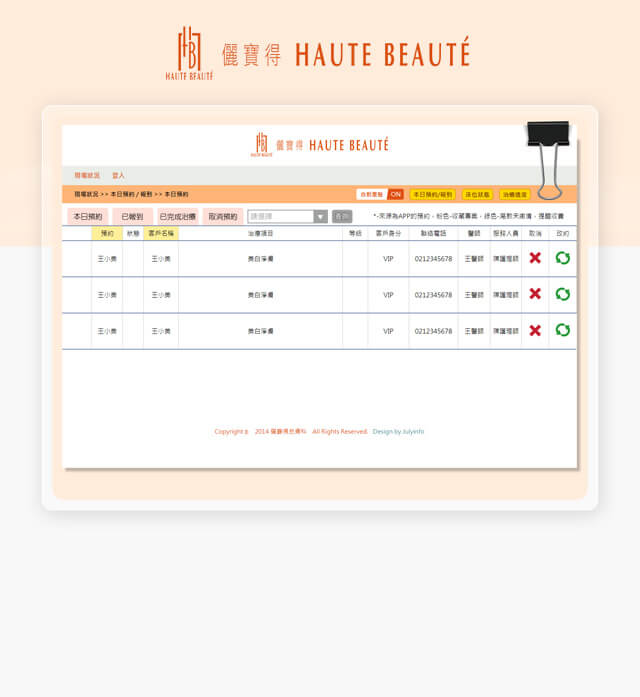 儷寶得皮膚科醫學美容診所 CRM